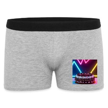 Kirschtorte Neon - Trend trifft Tradition! - Männer Boxer Shorts - Grau meliert - Vorne