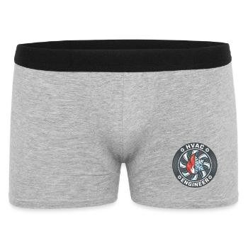 HVAC-Ingenieur Flame Snowflake Ventilator-Badge-Geschenk - Männer Boxer Shorts - Grau meliert - Vorne
