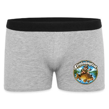 Karpfen Angeln - Männer Boxer Shorts - Grau meliert - Vorne
