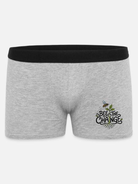 Biene Die Veränderung – Biene und Ökologie - Männer Boxer Shorts - Grau meliert