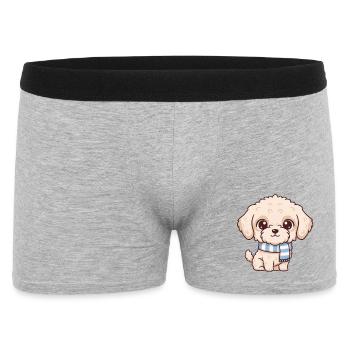 Labradoodle Hund  - Männer Boxer Shorts - Grau meliert - Vorne