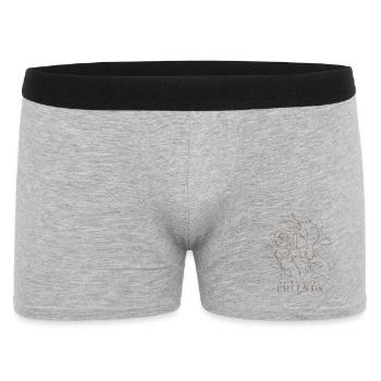 Animals Are Friends Cow & Calf - Männer Boxer Shorts - Grau meliert - Vorne