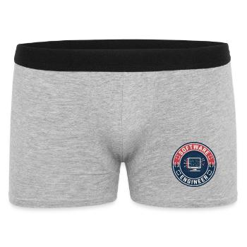 Vintage Software Engineer Code Terminal Patch Top - Männer Boxer Shorts - Grau meliert - Vorne