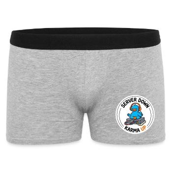 Server down Karma up IT Admin Gelassenheit T-Shirt - Männer Boxer Shorts - Grau meliert - Vorne