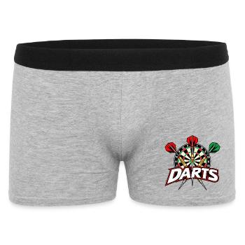 Dartboard - Dartspiel - Darts Bilder - Männer Boxer Shorts - Grau meliert - Vorne