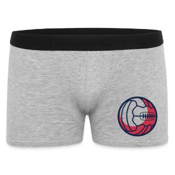 Retro Fussball Lederball Icon - Männer Boxer Shorts - Grau meliert - Vorne