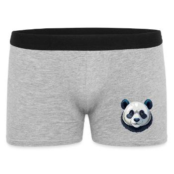 Pandakopf - Männer Boxer Shorts - Grau meliert - Vorne
