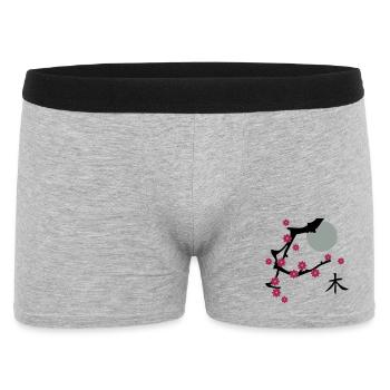 Cerise fleurs de cerisier fleur - Boxer Homme - gris chiné - Devant