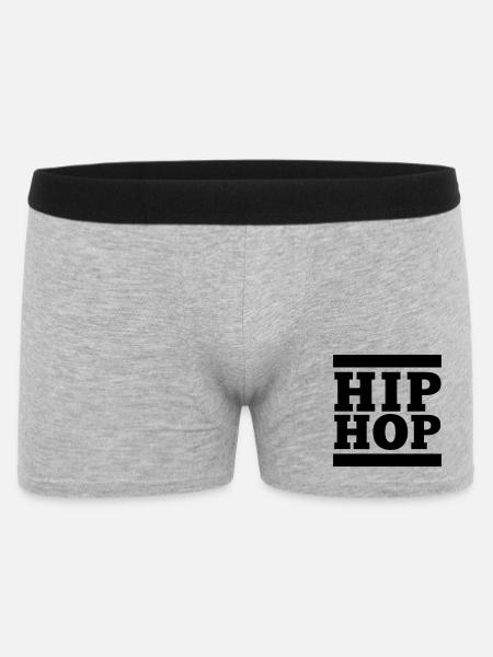 HIP HOP, Das hat mit Hip Hop nichts zu tun - Männer Boxer Shorts - Grau meliert