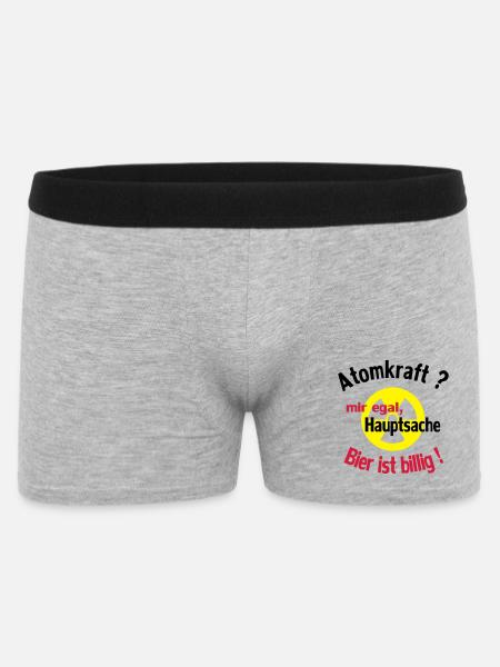 Trinkspruch - Männer Boxer Shorts - Grau meliert