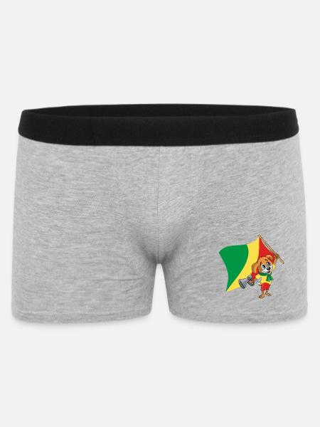 Congo (Brazzaville) fan dog - Men's Boxer Shorts - heather grey