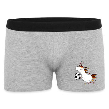 Germany Unicorn Ball Soccer Girl Funny - Men's Boxer Shorts - heather grey - Front