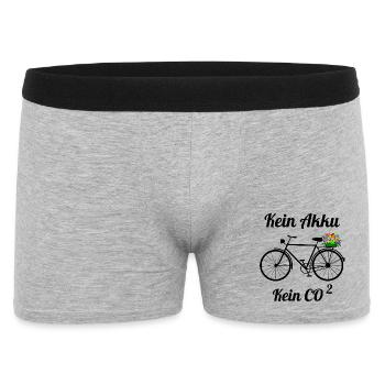 Fahrrad ohne Akku - Männer Boxer Shorts - Grau meliert - Vorne