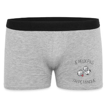 je peux pas j ai pétanque - Boxer Homme - gris chiné - Devant