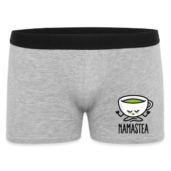 Namastea Namaste Yoga Méditation thé vert Matcha - Boxer Homme - gris chiné - Devant