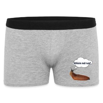 Schleim ned rum ! ART - Männer Boxer Shorts - Grau meliert - Vorne