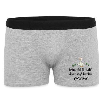 Lustige Geschenke zu Weihnachten - Männer Boxer Shorts - Grau meliert - Vorne