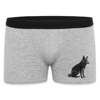 Wolf - Männer Boxer Shorts - Grau meliert - Vorne