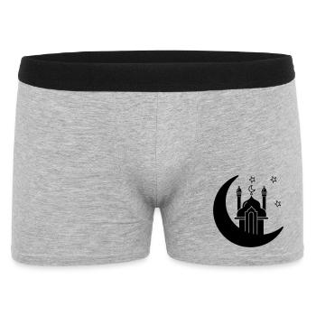 Mosque religious place of worship in moon - Men's Boxer Shorts - heather grey - Front