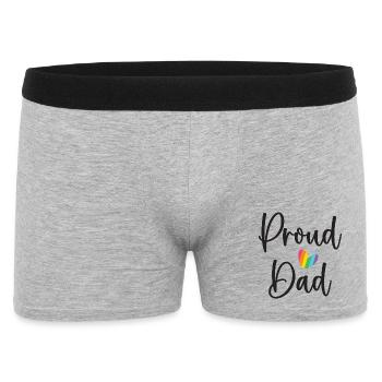 Papa fier - Boxer Homme - gris chiné - Devant