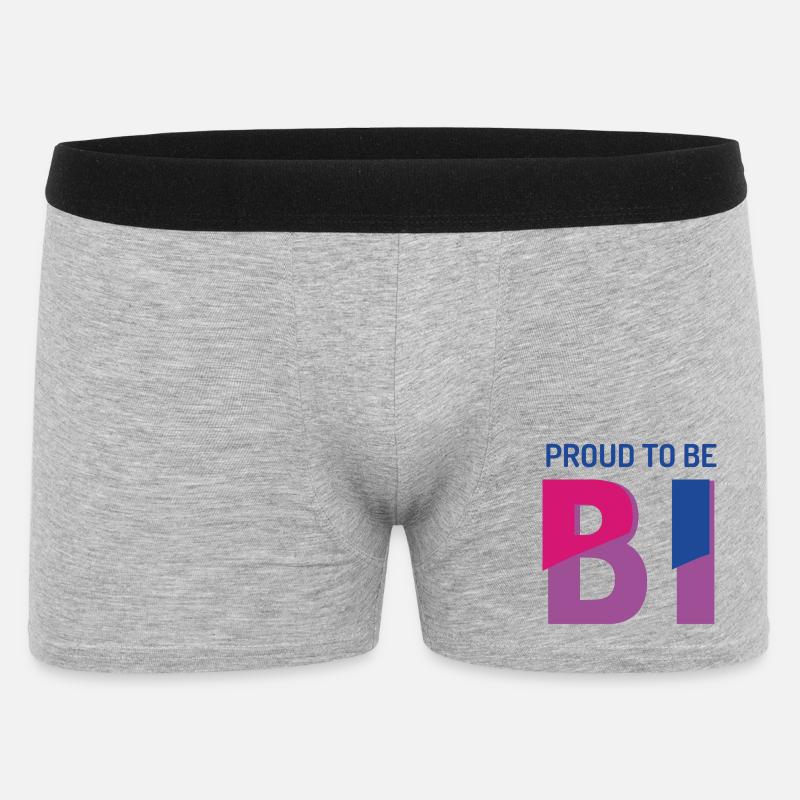 Stolz darauf, bisexuell zu sein - Männer Boxer Shorts - Grau meliert