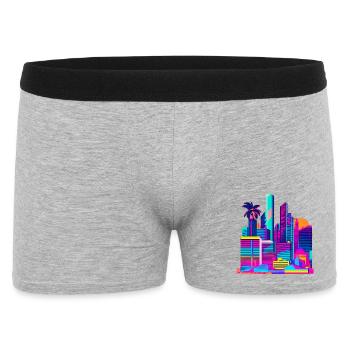 80s Skyline - Men's Boxer Shorts - heather grey - Front