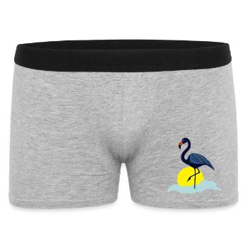 Blauer Flamingo - Männer Boxer Shorts - Grau meliert - Vorne