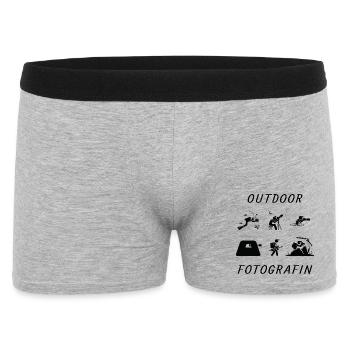 Outdoor Fotografin - Männer Boxer Shorts - Grau meliert - Vorne