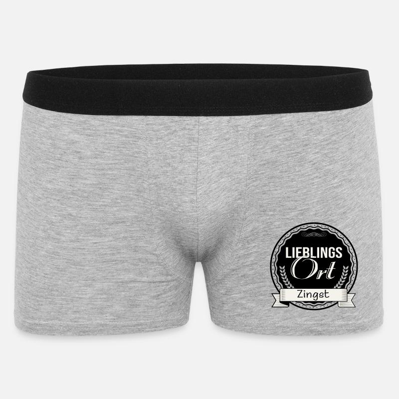 Lieblingsort Zingst - Männer Boxer Shorts - Grau meliert