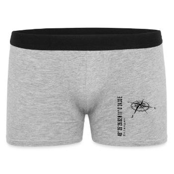 Koordinaten Erlangen - Männer Boxer Shorts - Grau meliert - Vorne