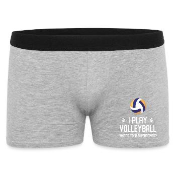 I Play Volleyball. What's Your Superpower? - Men's Boxer Shorts - heather grey - Front