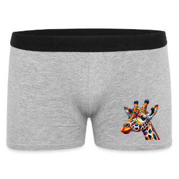 Girafe colorée et peinte comme Arlequin - Boxer Homme - gris chiné - Devant