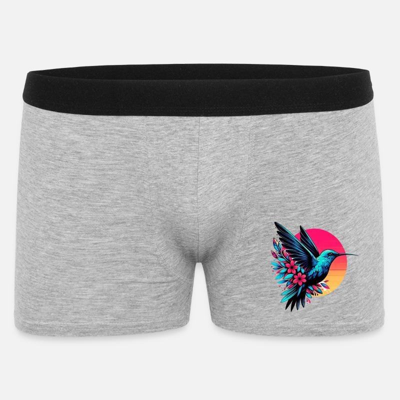 Kolibri - Männer Boxer Shorts - Grau meliert