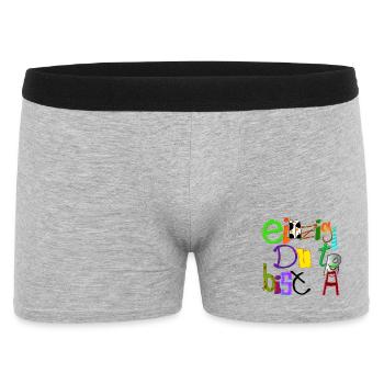 Einzigartig du bist - Männer Boxer Shorts - Grau meliert - Vorne