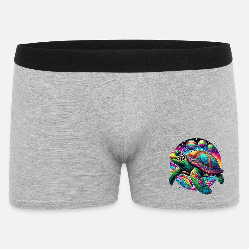 Schildkröte - Männer Boxer Shorts - Grau meliert