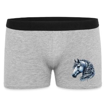 Horse - Men's Boxer Shorts - heather grey - Front