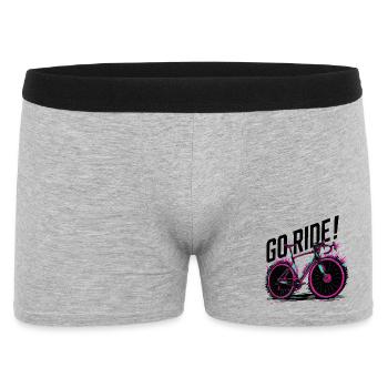 Neon Cycling Adventure Illustration - Men's Boxer Shorts - heather grey - Front