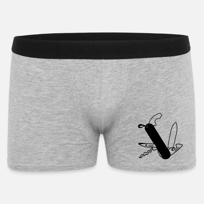 Überlebensmesser - Männer Boxer Shorts - Grau meliert