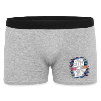 Stay calm and ride your bike - Men's Boxer Shorts - heather grey - Front