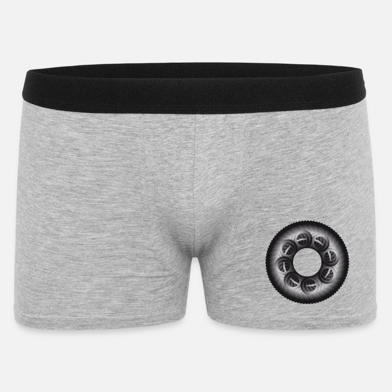 Zahnkranz | circle - Männer Boxer Shorts - Grau meliert