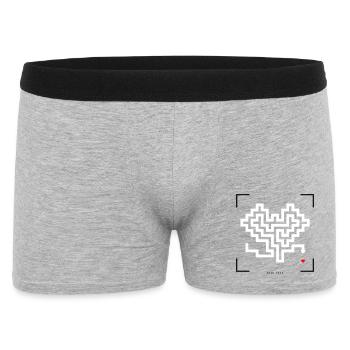 Retro snake - Men's Boxer Shorts - heather grey - Front