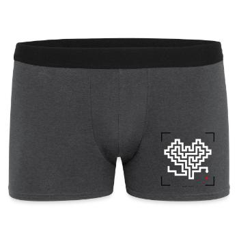 Retro snake - Men's Boxer Shorts - charcoal grey - Front