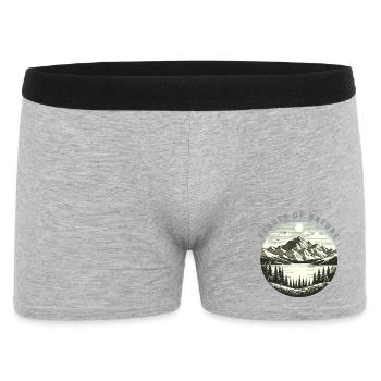 Montagne vintage - Boxer Homme - gris chiné - Devant