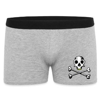 Crâne et os 3c - Boxer Homme - gris chiné - Devant