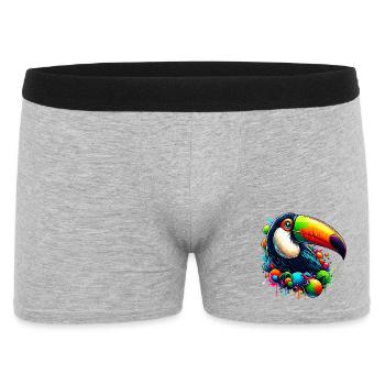 Tukan - Männer Boxer Shorts - Grau meliert - Vorne