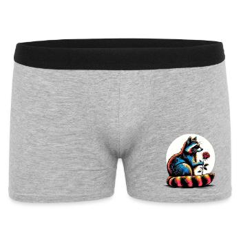 Raccoon - Men's Boxer Shorts - heather grey - Front