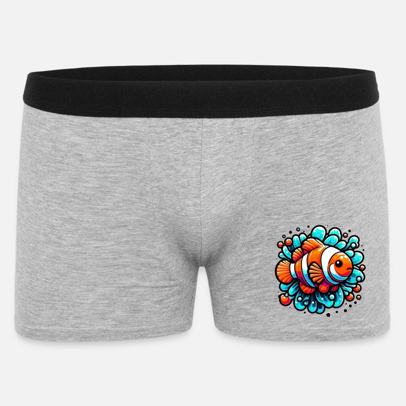 Clownfische - Männer Boxer Shorts - Grau meliert