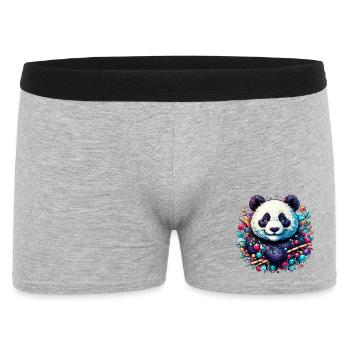 Panda - Männer Boxer Shorts - Grau meliert - Vorne