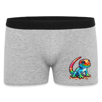 Gecko - Männer Boxer Shorts - Grau meliert - Vorne