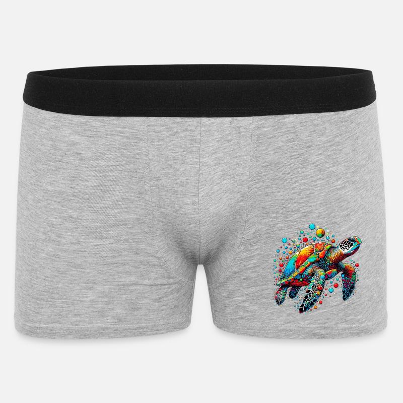 Schildkröte - Männer Boxer Shorts - Grau meliert